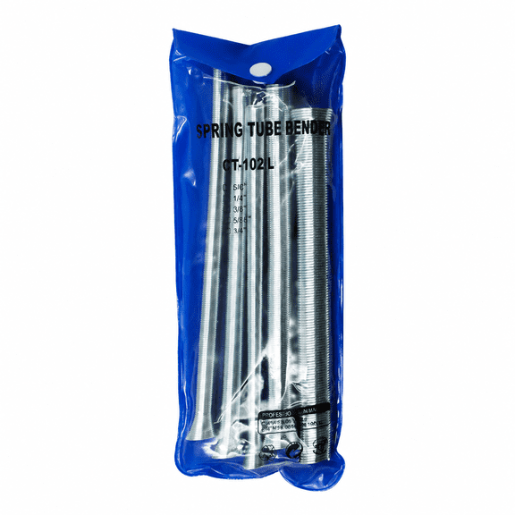 5PCS Spring Tube Bender Set, Pipe Bending Tool Kit for Copper Aluminum Steel Tubing, HVAC Refrigeration Hand Tool with 5 Sizes 1/4 5/16 3/8 1/2 5/8 Inch