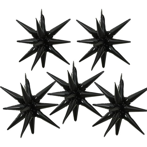 5PCS Starburst Balloons 4D Foil Star Explosion Balloon for Birthday/Party/Wedding Decoration (22 Inch )