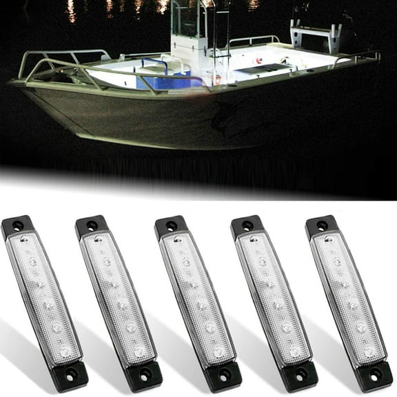 5PCS Stern Lights for Ships & Kayaks Waterproof 12V Marine Navigation Lights Set