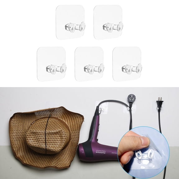 5PCS Sticky Hooks For Hanging,Hanging Hooks Adhesive,Hooks,Space Saver Strong Self Adhesive Hooks,Strong And Reliable Unbreak,For Hanging Loofah,Hat,Robe,Coat,Towel,Keys Umbrellas