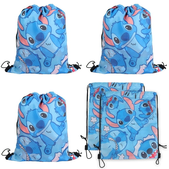 5PCS Stitch Gift Bags, Themed Party Favor Bags, Birthday Party Favor Bags, Holiday Gift Bags, Stitch Swimming Bags10.6 x 13.3 inches (27 x 34 cm)