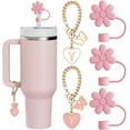 thumbnail image 1 of 5PCS Straw Cover Cap Straw Toppers and Letter Charms for Stanley 30&40 Oz Tumbler with Handle Cup 10mm Straw Tumbler Accessories, 1 of 7