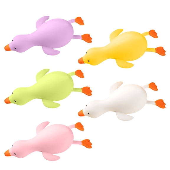 5PCS Stretchy Duck Squeeze Toys, Squishies Stress Relief Toys for Adults and K*ids, Squishies Fidget Toys, Party Favors for K*ids, Help Anxiety and Improve Focus, ADHD Sensory Gift