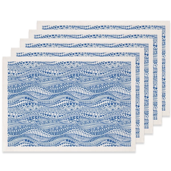 5PCS Stylized Waves Underglaze Paper Transfer Tribal Patterns Transfer Paper