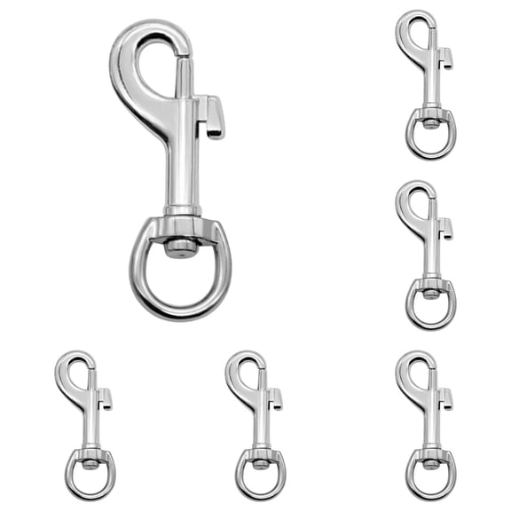 5PCS Swivel Eye Bolt Snap Hook, Mount 316 Stainless Steel with Rubber Pad, Fit for Fishing Boat Canoe Accessories,Flagpole, pet leash, camera leash, key chain, tarpaulin cover, clothesline