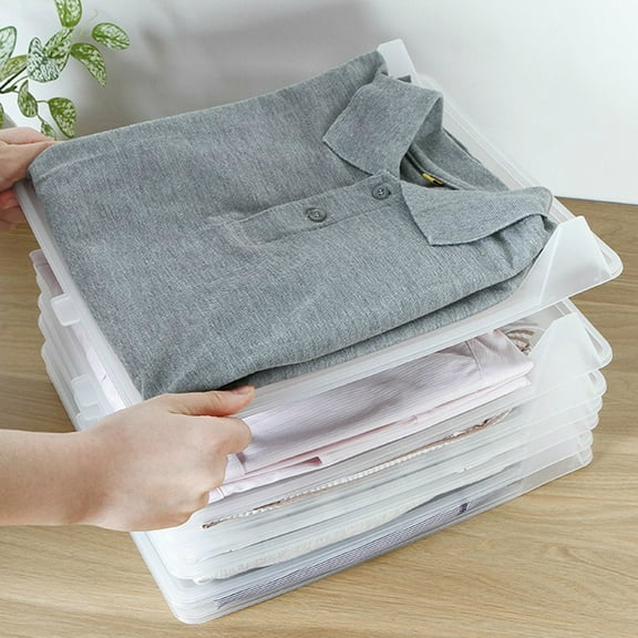 5PCS T-Shirt Folder Transparent Clothes Organizer Folding Board for Pants Towels