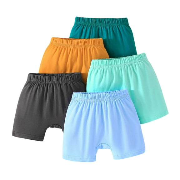5PCS Toddler Shorts for Kids Elastic Waist Casual Boy Summer Clothes Boys Soccer Shorts 2-3 Years