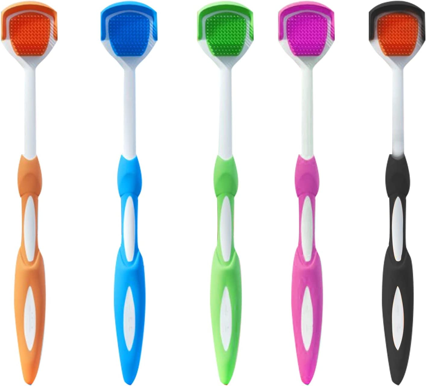 5PCS Tongue Brush Cleaner Tongue Scraper Brush Tongue Cleaner Tongue Cleaning Brushes Tongue