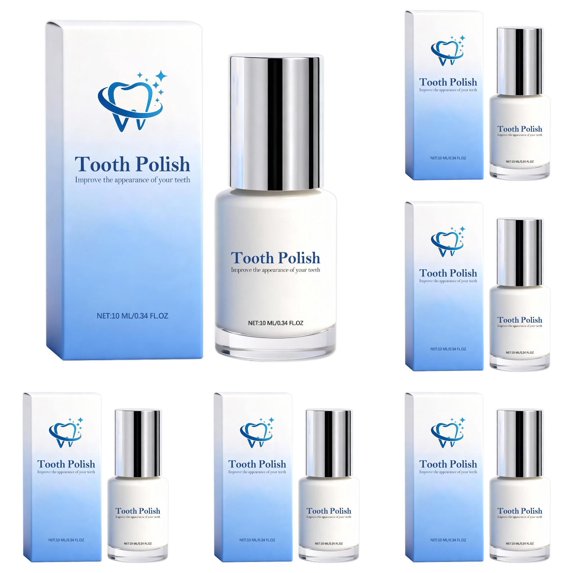 5PCS Tooth Polish - Brush-On Polishing Liquid for Improving Smile Appearance, Portable Daily Use, Easy Application, Gentle Formula, Quick Cosmetic Smile Refresh, Oral Care Routine Makeup Organizers
