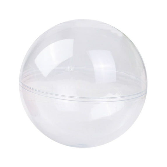 5PCS Transparent Plastic Refillable Ball Ornament Hollow Sphere Snap-On Ball Christmas Decorations Clear Refillable Ball for Wedding Party Decor and Crafts