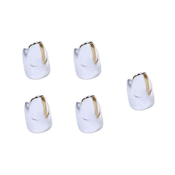 5PCS Unique Nails Rings Alloy Fashion Statement Jewelry Fingertip Nails Art Rings Alloy Texture for Costume and Party Wear
