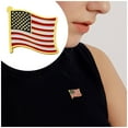 thumbnail image 1 of 5PCS United States of America Lapel Pin USA Country Flag Pin Metal Enamel Souvenir Hat Men Women Patriotic American (Waving Flag Lapel Pin Gold), 1 of 5