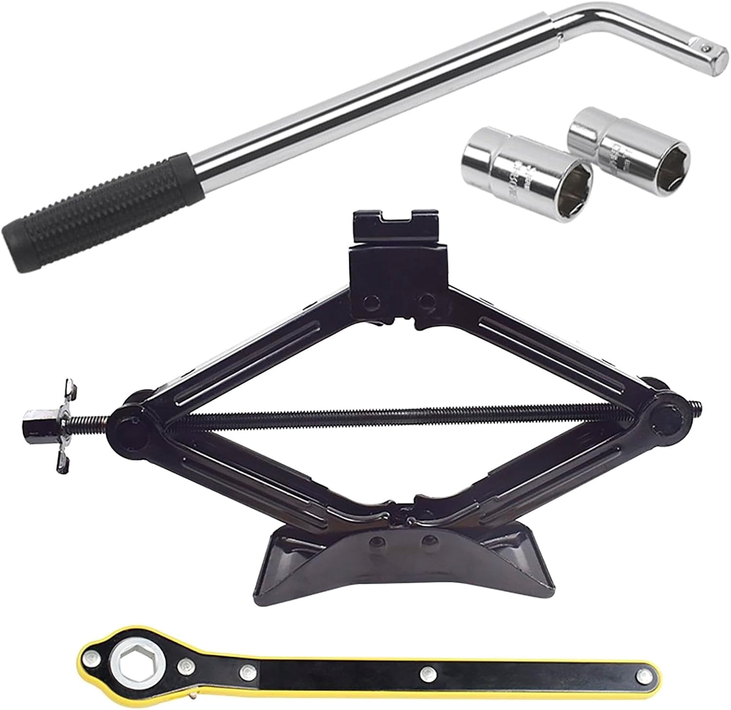 Portable Jack 5PCS Universal Car Jack Emergency Kit, Portable 2Ton/4400LBS Scissor ...