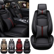 5PCS Universal Car Seat Covers Full Set Car Seat Cover Accessories Breathable Leather Automotive Seat Covers Fit for Most Cars