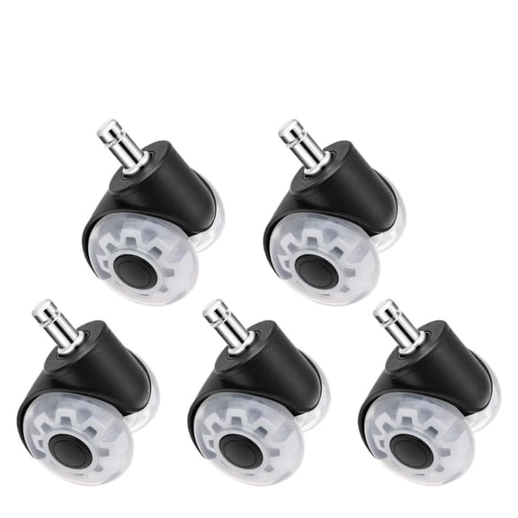 5PCS Universal Mute Wheel Office Chair Caster Swivel Rubber Soft Safe Rollers Furniture Hardware Chair Wheels For Desk Office ,Quiet and Smooth