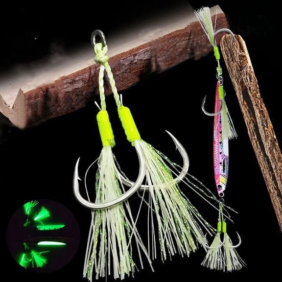 5PCS Vast Vertical Speed Knife Fall Jigs Saltwater Tuna Fishing Lure Baits Glow Dark