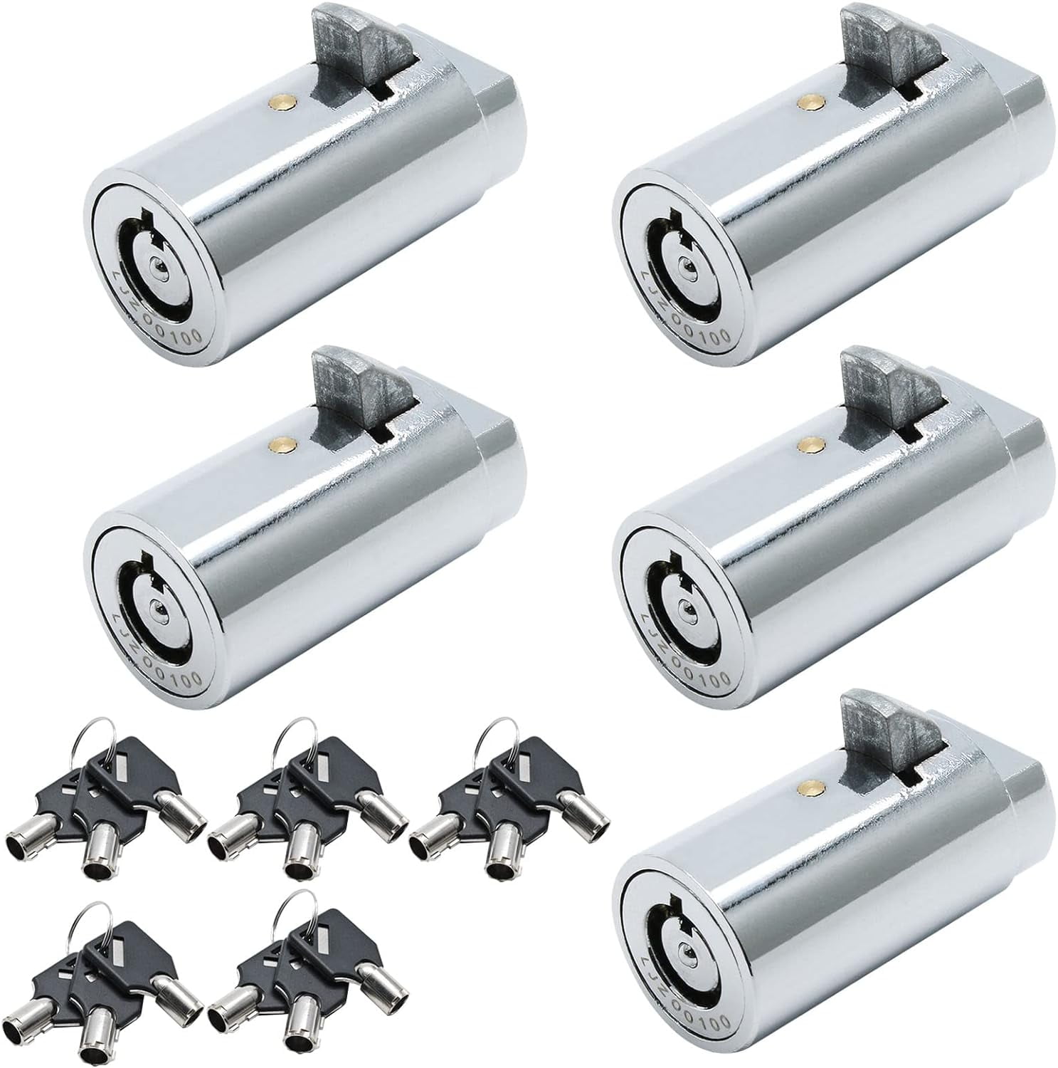 5PCS Vending Machine Lock, Soda Machine Locks with Keyed Alike, Candy