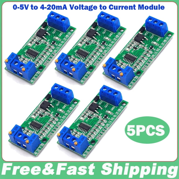 5PCS Voltage to Current Signal Conversion Module 0-5V to 4~20mA