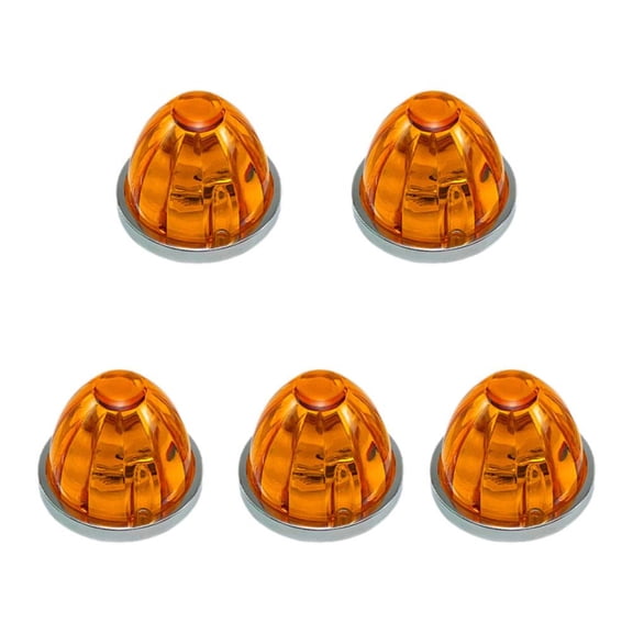 5PCS Watermelon Lights for Semi Truck, LED Watermelon Light Indicator Side Marker Lamp, Under Glow Wheel Lights for Truck, Outline water melon Side Marker for Motor with Bezel G7Y1