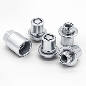 0027600900 5Pcs HighStrength Steel M12x1.5 Wheel Lock Lug Nuts Set With Key, Compatible With Toyota Camry Corolla Rav4 Highlander Tacoma Avalon Prius Sienna Venza