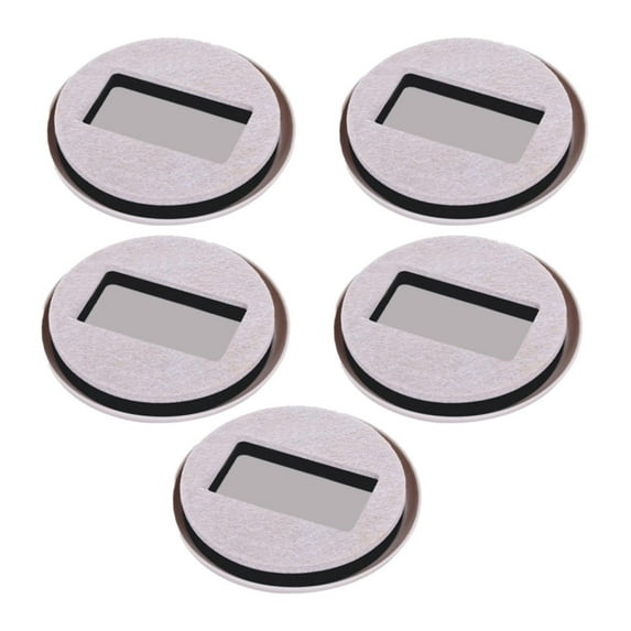 5PCS Wheel Stoppers Caster Cups with Anti-Sliding Floor Grip Fits to All Floors & Wheels of Sofas, Beds, Chairs,Caster Cups fit All Wheels of Furniture, Sofa,Round bean color,2.2x0.39x3.34"