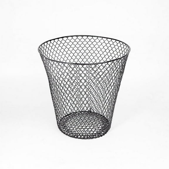 5PCS Wire Mesh Waste Basket - 9 Inch Round Lightweight Trash Can, Open Top Desk & Office Garbage Bin, Home, School, Recycling Wastebasket, Durable Metal Mesh Storage Carrier for Custom Organization