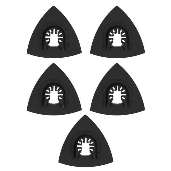 Neyseki 5PCS Wool Polishing Pad with Alloy Steel Base Triangular Felt Buffing Pad for Oscillating Tool