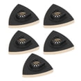 thumbnail image 1 of 5PCS Wool Polishing Pad with Alloy Steel Base Triangular Felt Buffing for Oscillating Tool, 1 of 5