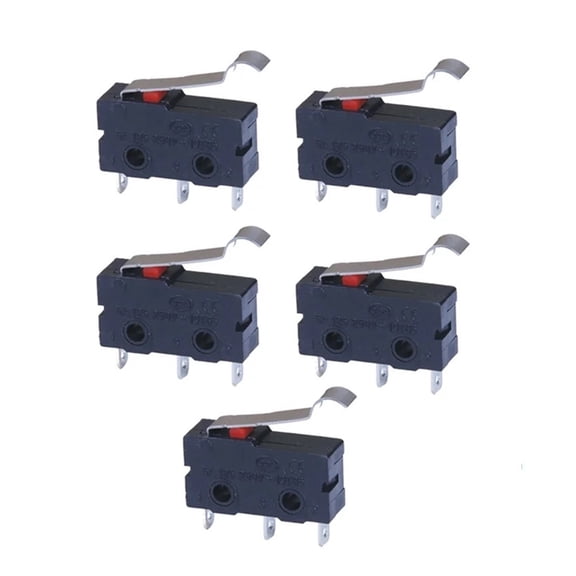 5PCS ZW12-E Micro Switch 10mm x 20mm Reset Switch 3Pin 5A 250VAC ZW12 Series Tact Switch Non Locking