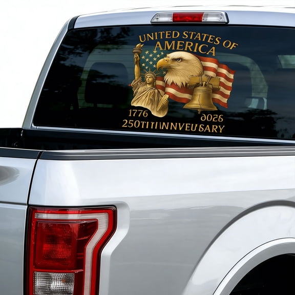 5PCs America 250th Anniversary Eagle Stickers Independence of USA Sticker 1776-2026 American Flag Decal God Bless America Decal for Tumbler Helmet Car Windows Notebook (6in,F)