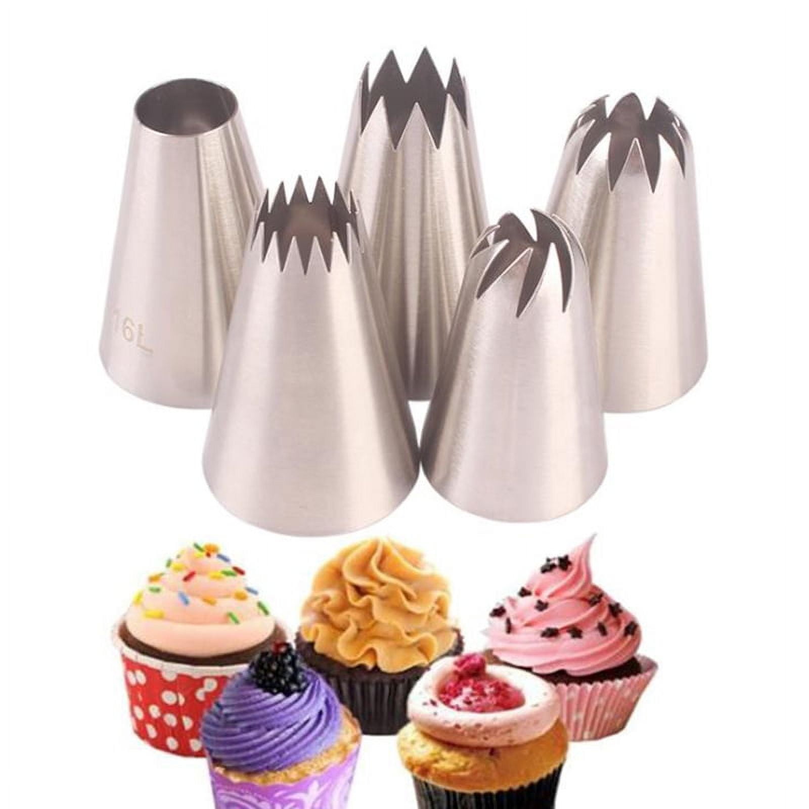 Racing Butterfly Large Icing Piping Pastry Nozzle Tips, 7 Pieces