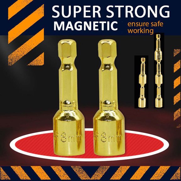 5PCs Magnetic Hexagonal Bits Pneumatic Sleeve,Rust-Proof Chrome Steel Material Hand Drill Hexagonal Magnetic Sleeve, Super Strong Magnet For Screw Attachment,Efficient One-Hand Drilling