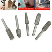 5PCs Metal Cutter Drill Bits Rotary Bits Rasp For Steel Grinding Carving