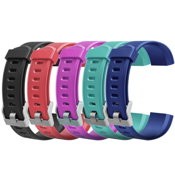5PCs Watch Straps - Men&Women Silicone Quick Release Soft Rubber Replacement Watch Bands for Veryfit Pro ID115Plus HR