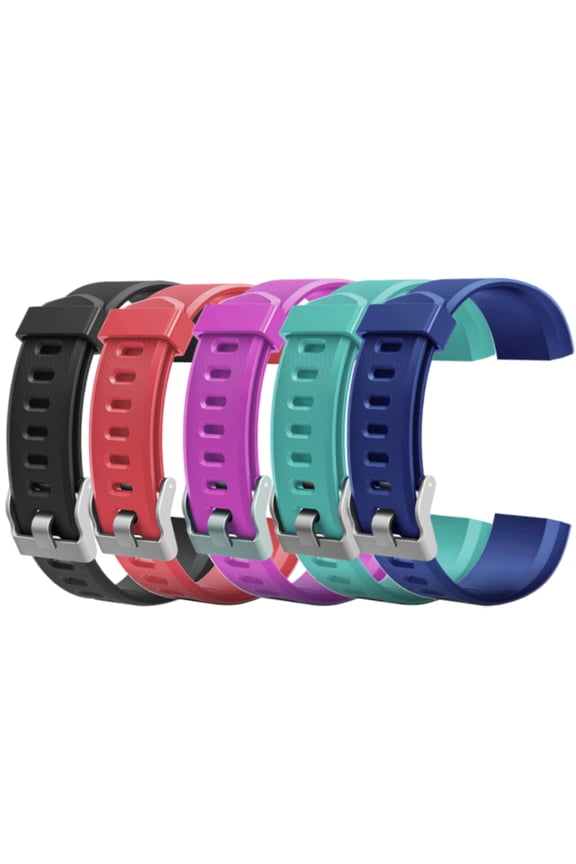 5PCs Watch Straps - Men&Women Silicone Quick Release Soft Rubber Replacement Watch Bands for Veryfit Pro ID115Plus HR