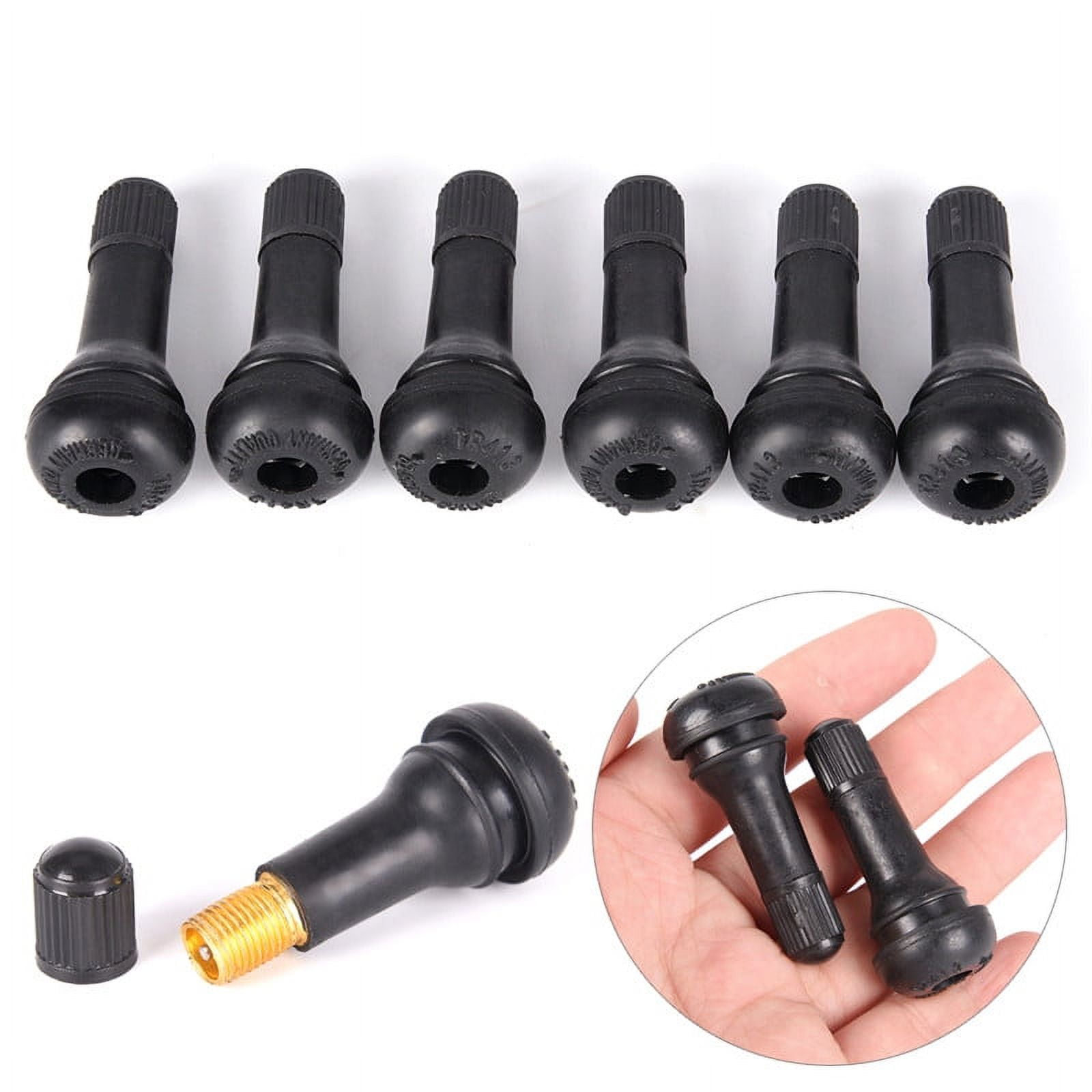 5PCs/set  Tubeless Car Wheel Tire Valve Stems with Caps Tyre Rubber Valves Dust Black