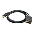 thumbnail image 1 of 5PK 3ft DisplayPort 1.2 Male to VGA Male Black Cables For Resolution Up to 1920x1200 (WUXGA) - 100% compatible and guaranteed to work, 1 of 2