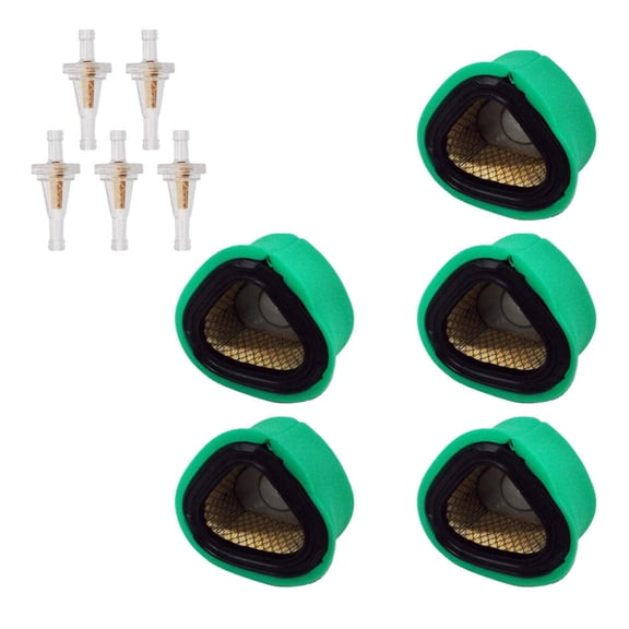 5PK Air Filter And Fuel Filter For John Deere LT133 LT150 STX38 Fits GY20574
