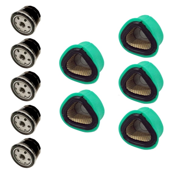 5PK Air Filter And Oil Filter For John Deere GT225 LT133 LX255 Fits GY20574