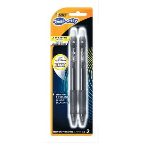 5PK BIC RLCP21-BK Velocity Gel Retractable Pen