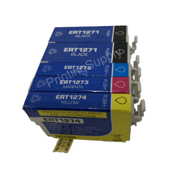 5PK Extra High-Yield Ink Cartridges for Epson 127 - Fits 545 630 633 635 645 840 845 WF-3520