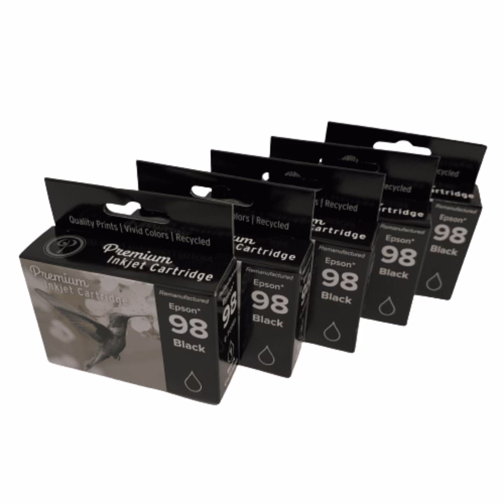 5PK High-Yield Black Ink Cartridge Compatible for Epson 98 & 99 T0985 Compatible for Epson Artisan 700 710 725 730 800 810