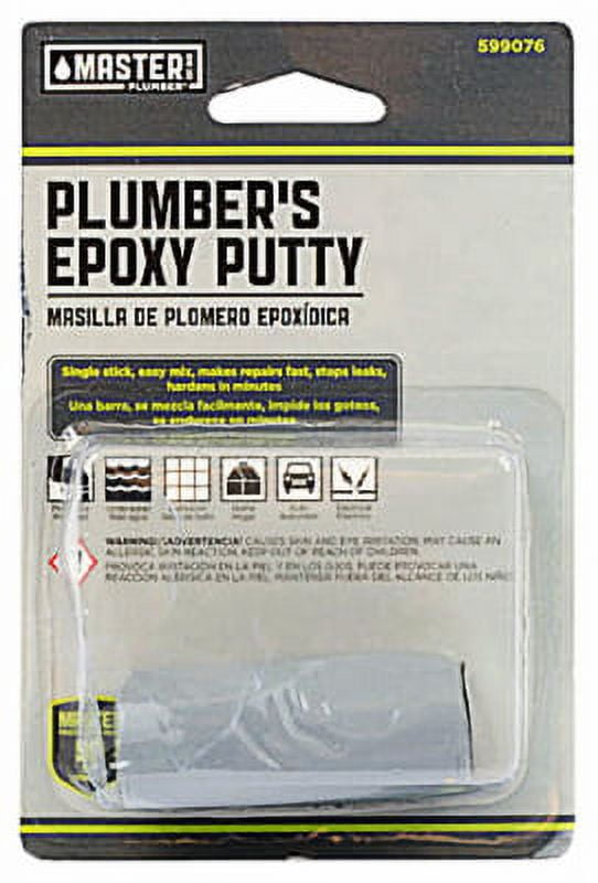5PK Master Plumber 11/3 OZ Plumbers Epoxy Putty Carded