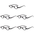 thumbnail image 1 of 5PK Men Women Small Round Frame Blue Light Reading Glasses Spring Hinge Readers, 1 of 6