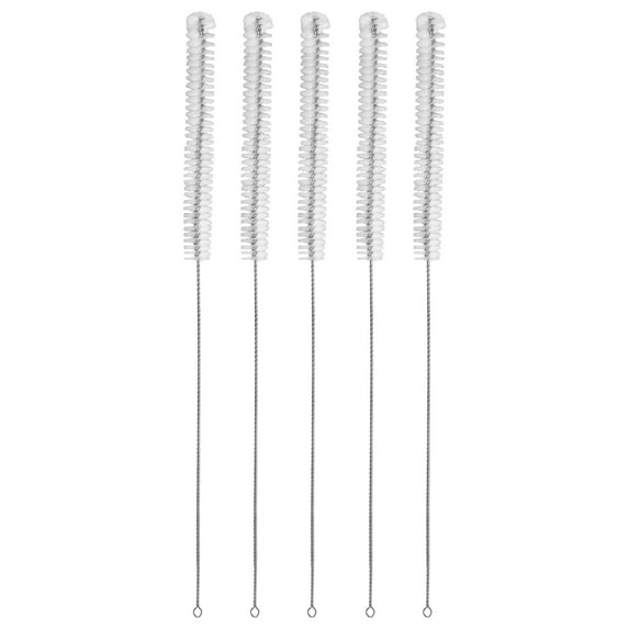 5PK Nylon Burette Cleaning Brushes, 31" - Twisted Stainless Steel Wire Handle - Ideal for 50ml Burettes, Labware, Glassware, Tubes, Vents, Narrow Spaces - Eisco Labs