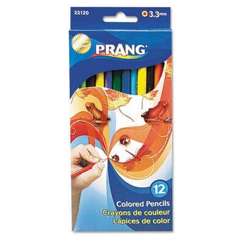 5PK Prang Colored Pencil Sets, 3.3 mm, 2B (#1), Assorted Lead/Barrel Colors, Dozen (22120)