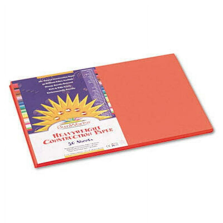 SunWorks Construction Paper, 50 lb Text Weight, 12 x 18, Red, 50/Pack SunWorks Construction Paper, 50 lb Text Weight, 12 x 18, Red, 50/Pack