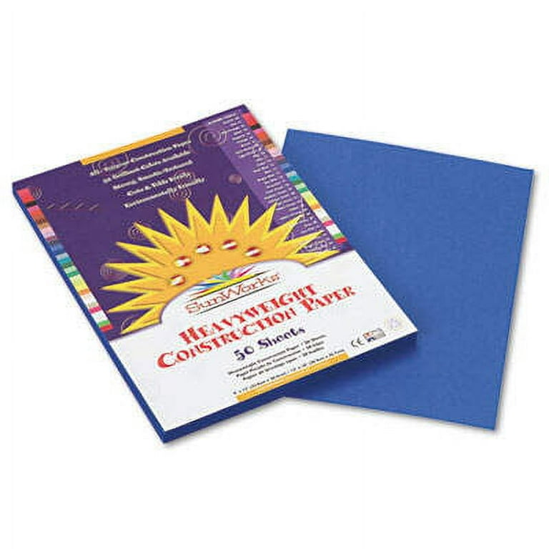 SunWorks Construction Paper, 50 lb Text Weight, 9 x 12, Blue, 50/Pack SunWorks Construction Paper, 50 lb Text Weight, 9 x 12, Blue, 50/Pack