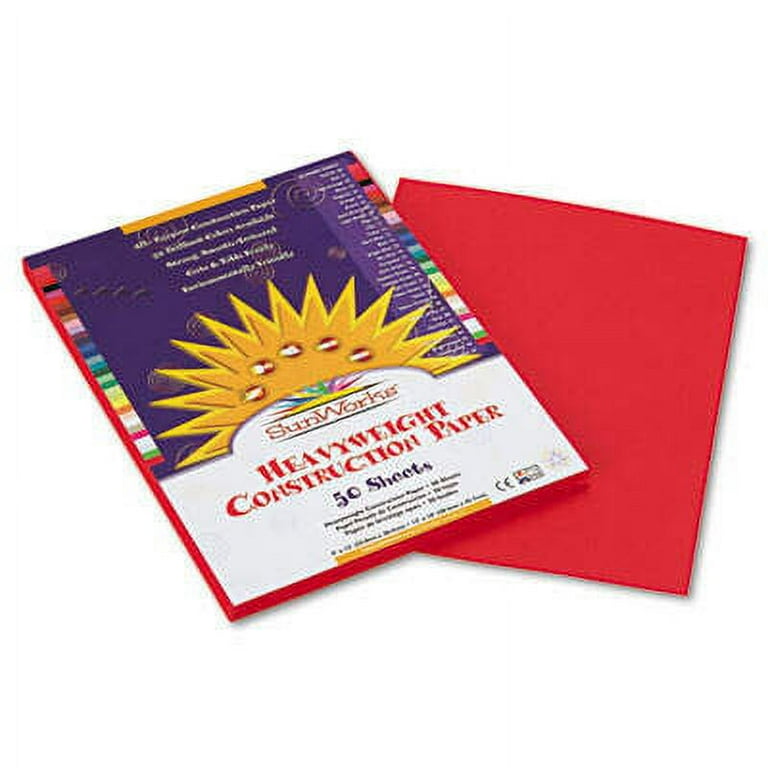 SunWorks Construction Paper, 50 lb Text Weight, 9 x 12, Holiday Red, 50/Pack SunWorks Construction Paper, 50 lb Text Weight, 9 x 12, Holiday Red, 50/Pack