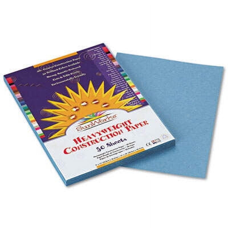 SunWorks Construction Paper, 50 lb Text Weight, 9 x 12, Sky Blue, 50/Pack SunWorks Construction Paper, 50 lb Text Weight, 9 x 12, Sky Blue, 50/Pack